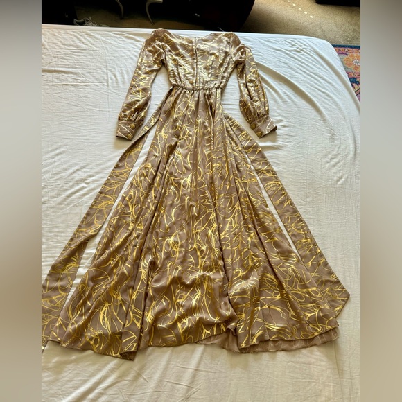 GORGEOUS 70’s INSPIRED POLYESTER WRAP DRESS MINT CONDITION SZ SM ORIG $175 - Picture 7 of 9